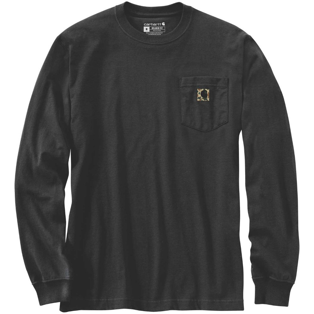 Carhartt Mens Pocket Camo C Graphic Long Sleeve T Shirt L - Chest 42-44 (107-112cm)