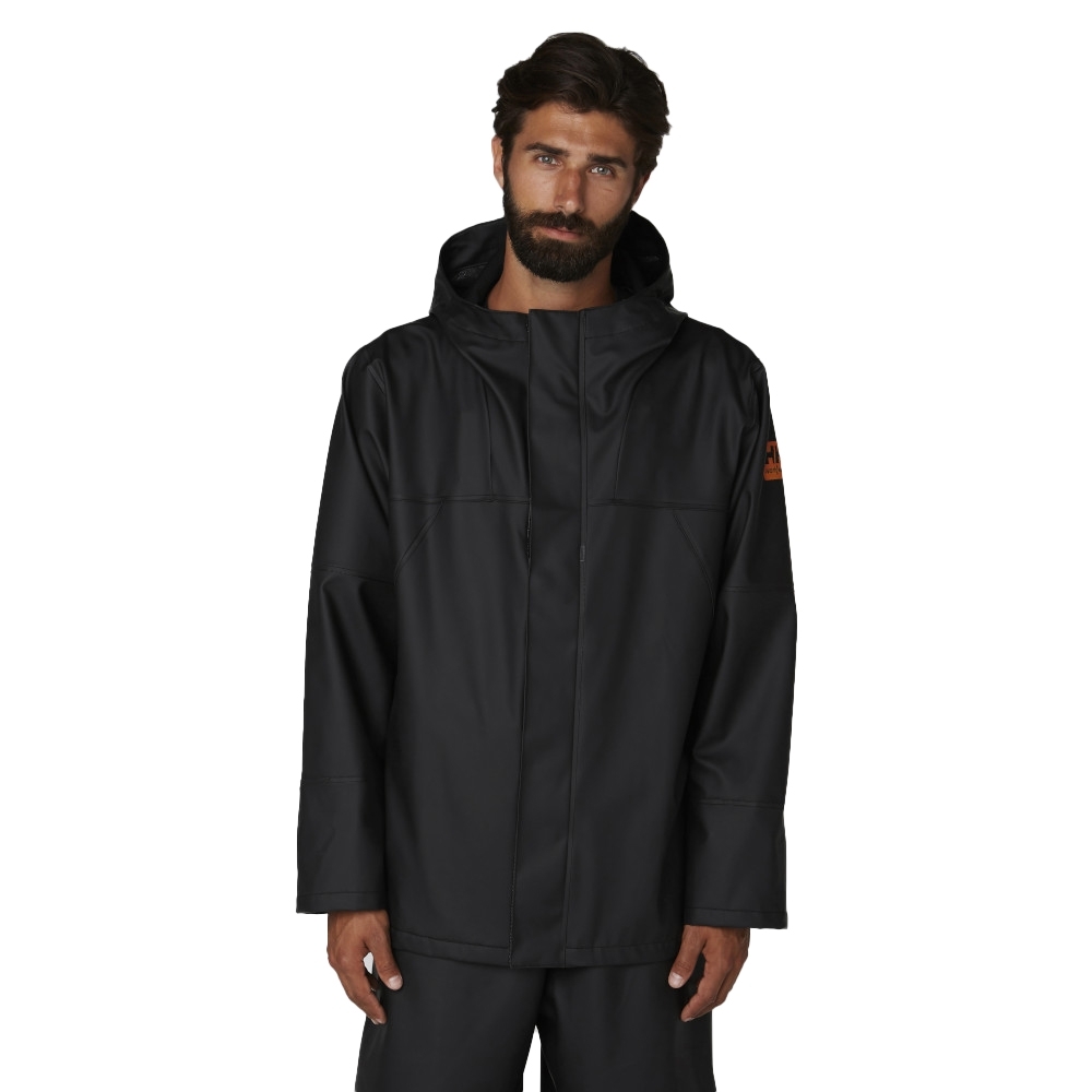 Helly Hansen Mens Storm Waterproof Rain Workwear Jacket 4xl - Chest 55 (140cm)