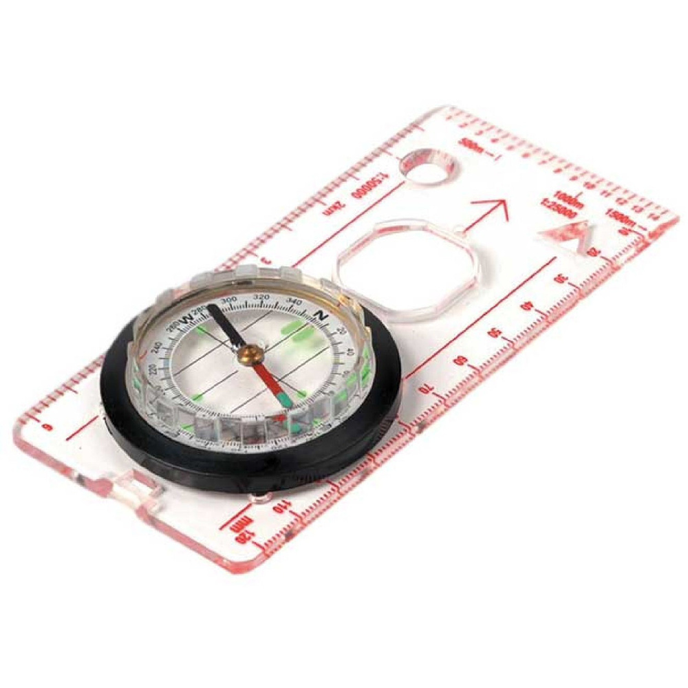 Highlander Deluxe Lightweight Map Ruler Compass One Size