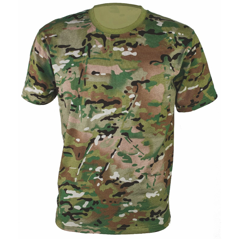 Highlander Mens Short Sleeve Cotton Military Camouflage T Shirt Xxl - Chest 47-48 (117-120cm)