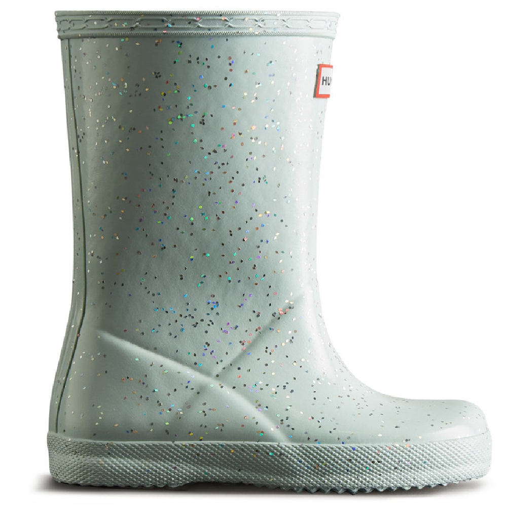 Hunter Girls First Class Giant Glitter Waterproof Rain Boots Uk Size 1 (eu 33)