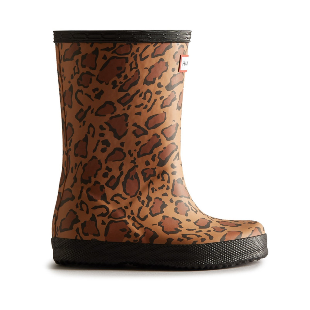 Hunter Womens Original Short Leopard Print Wellington Boots Uk Size 5 (eu 38)