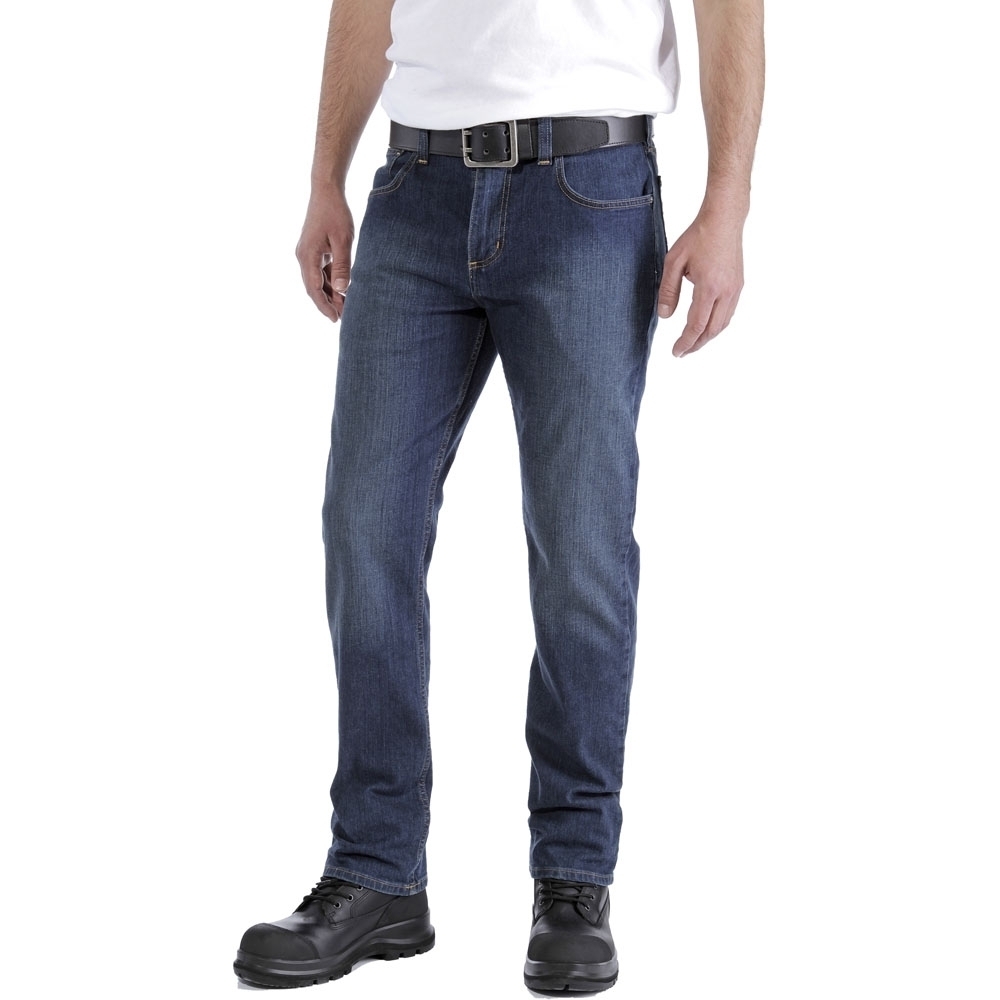 Carhartt Mens Rugged Flex Relaxed Straight Cut Denim Jeans Waist 32 (81cm)  Inside Leg 34 (86cm)
