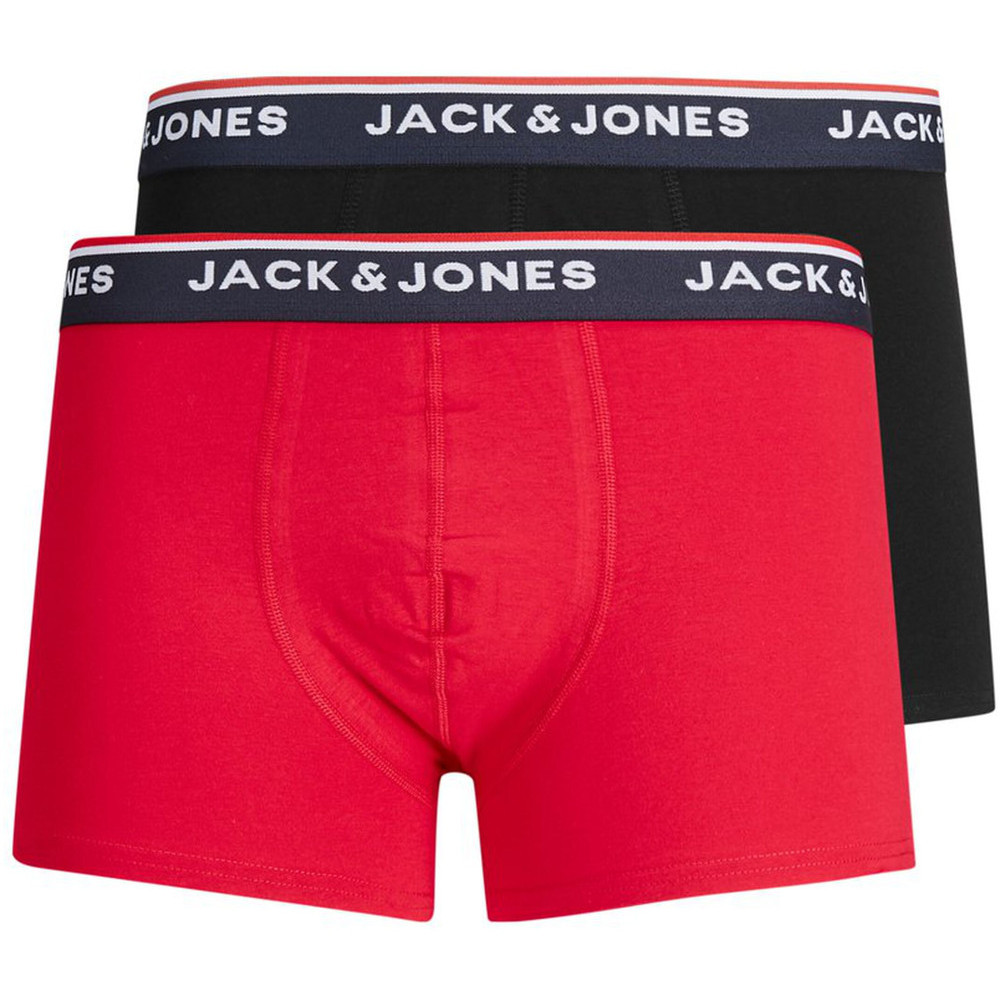 JackandJones Mens Jacorganic Trunks 2 Pack Boxer Shorts L - Waist Size 36 (91cm)