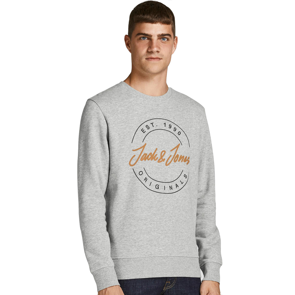 JackandJones Mens Jorjerry Crew Neck Sweatshirt L - Chest Size 41 (104cm)
