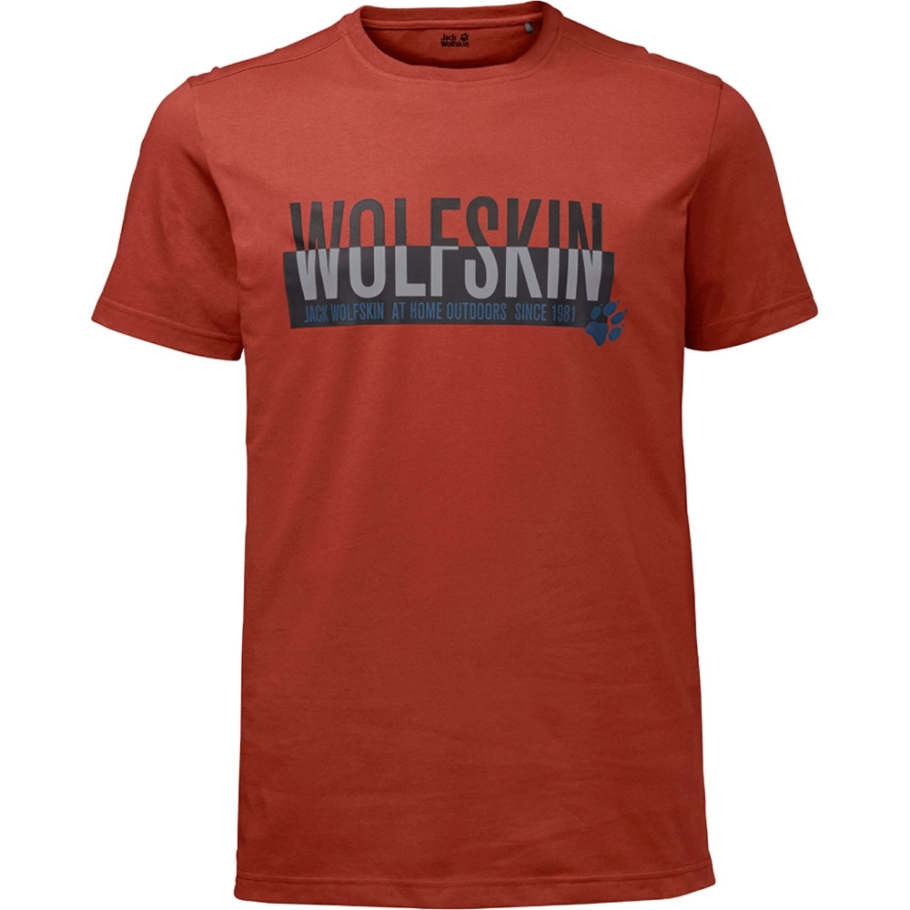 Jack Wolfskin Mens Slogan Lightweight Cotton Short Sleeve T-shirt S - Bust 34 (89-93cm)