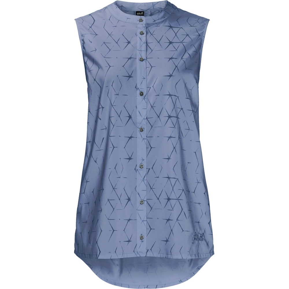 Jack Wolfskin Womens/ladies Sonora Shibori Loose Sleeveless Shirt Top 6 - Bust 33 (82-86cm)