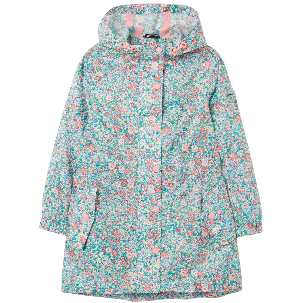 Joules Girls Golightly Hooded Waterproof Packable Coat 5 Years- Chest 23.5  (59cm)
