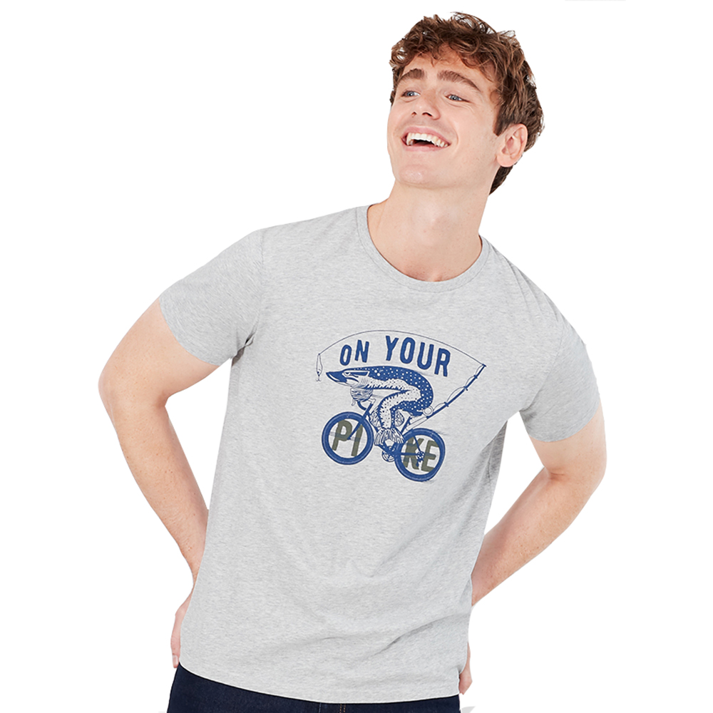 Joules Mens Flynn Graphic Short Sleeve T Shirt L- Chest 42-44  (107-112cm)