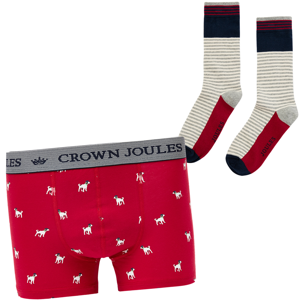 Joules Mens Put A Sock In It Boxer And Socks Gift Set M- Waist 32-34  (81-86cm)