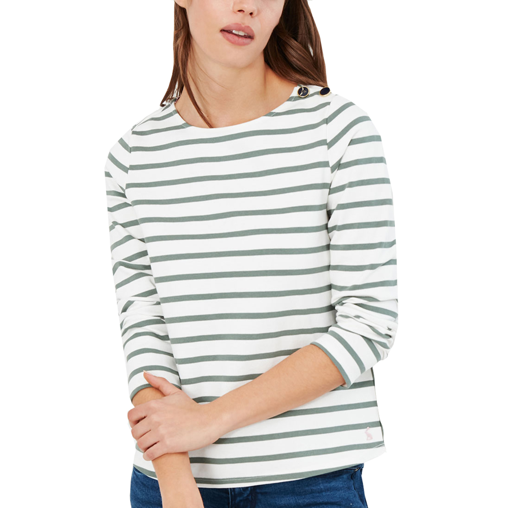 Joules Womens Aubree Round Neck Long Sleeve Top Uk 10- Bust 35  (89cm)