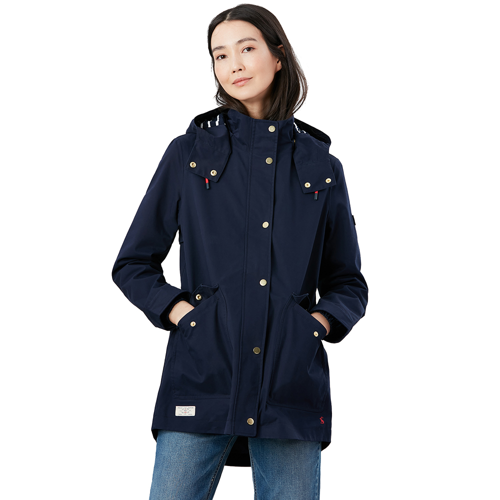 Joules Womens Coast Hooded Cotton Waterproof Coat Jacket Uk 20- Chest 47  (114cm)