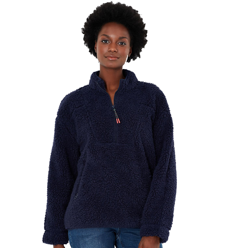 Joules Womens Delaney Funnel Neck Half Zip Fleece Jacket Uk 18- Bust 45  (114cm)