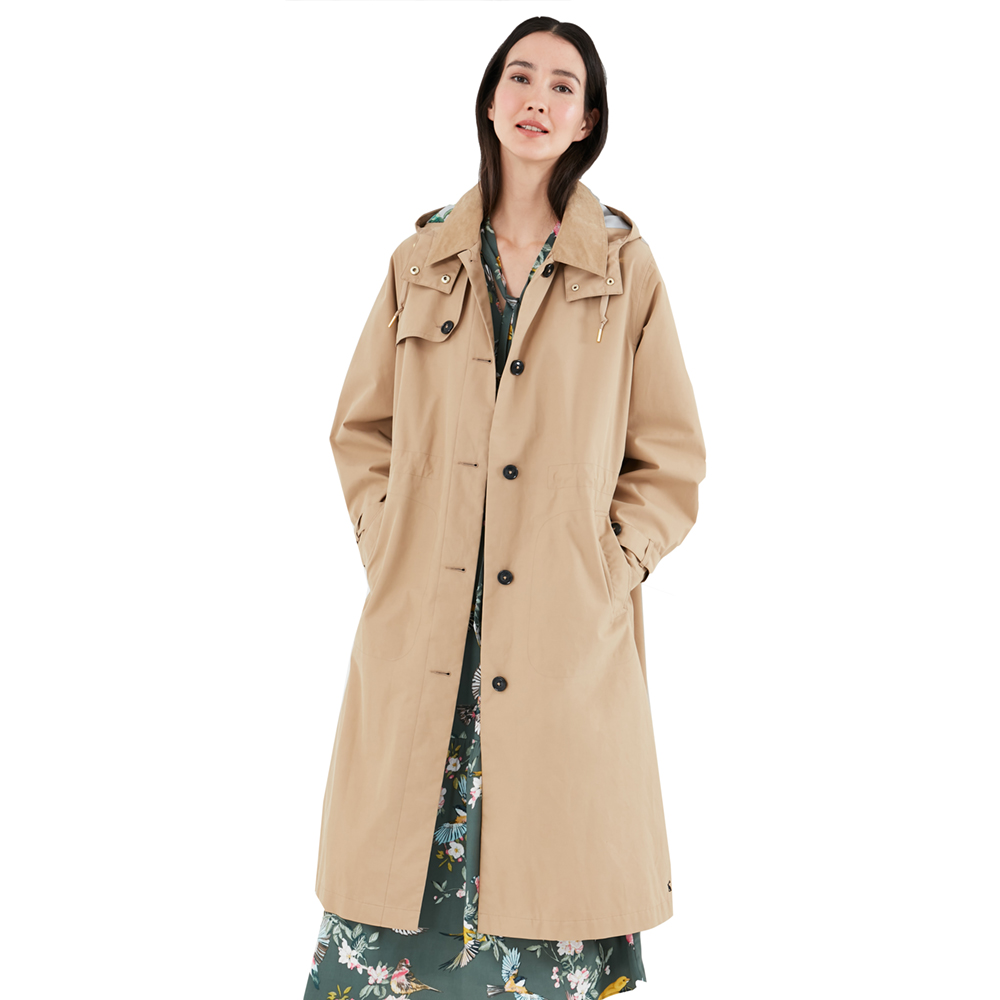 Joules Womens Fernhall Relaxed Fit Waterproof Trench Coat Uk 20- Bust 47  (119cm)