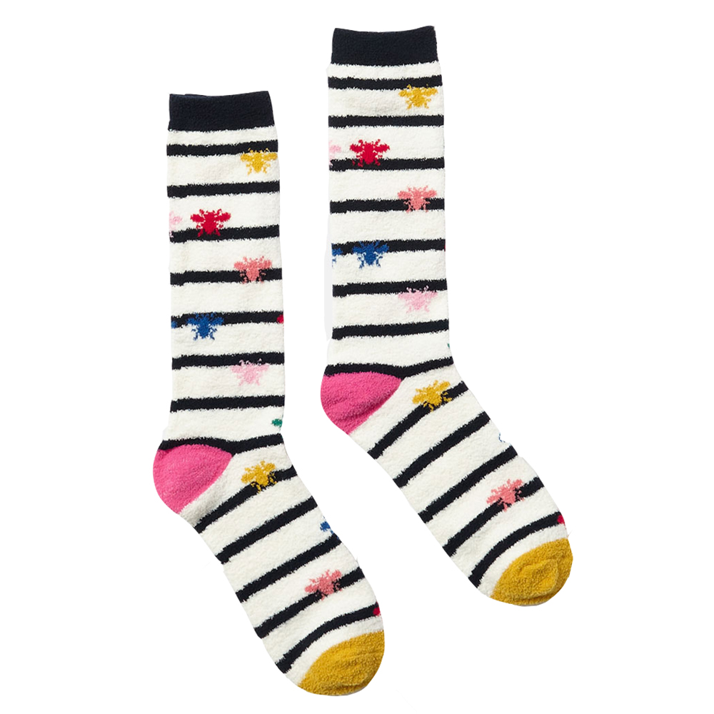 Joules Womens Fluffy Soft Fluffy Warm Socks Uk Size 4-8
