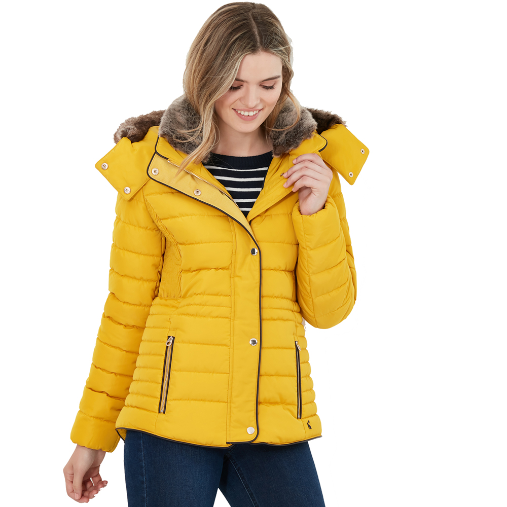 Joules Womens Gosway Warm Padded Water Resistant Coat Uk 10- Bust 35  (89cm)