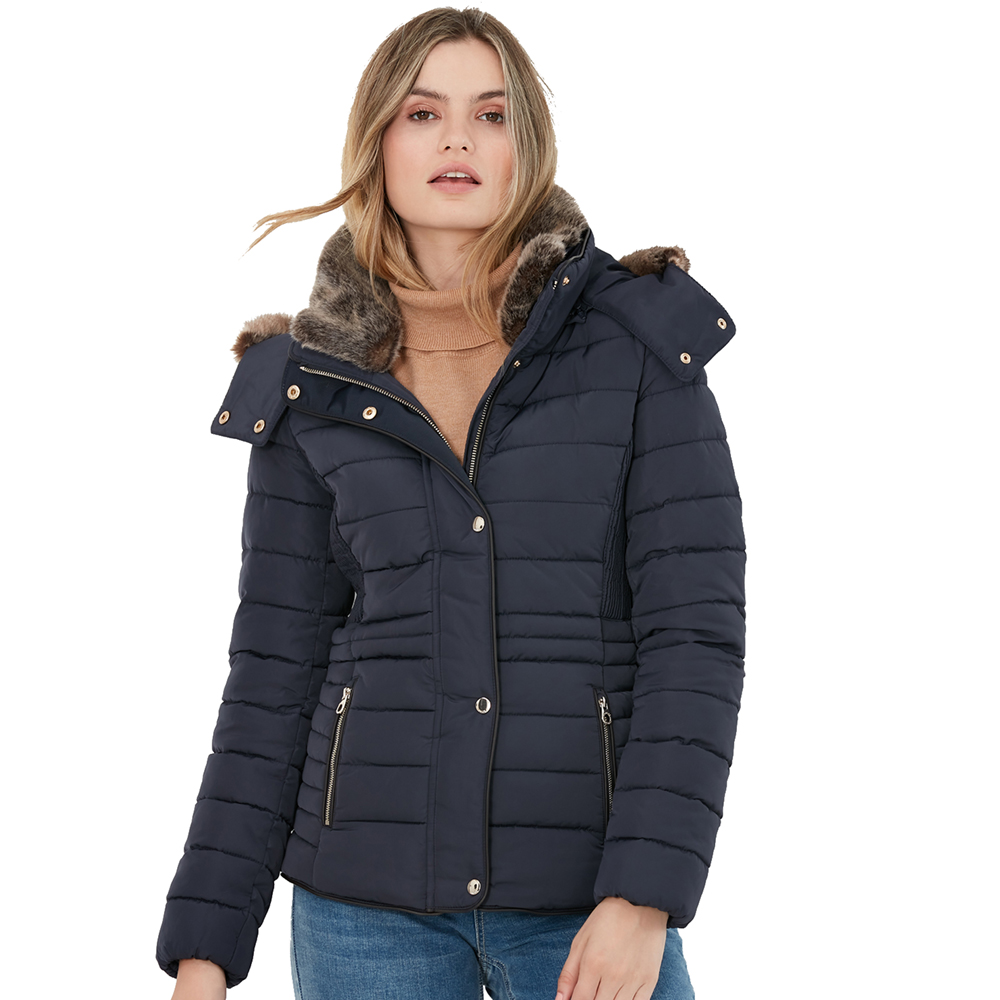 Joules Womens Gosway Warm Padded Water Resistant Coat Uk 12- Bust 37  (94cm)