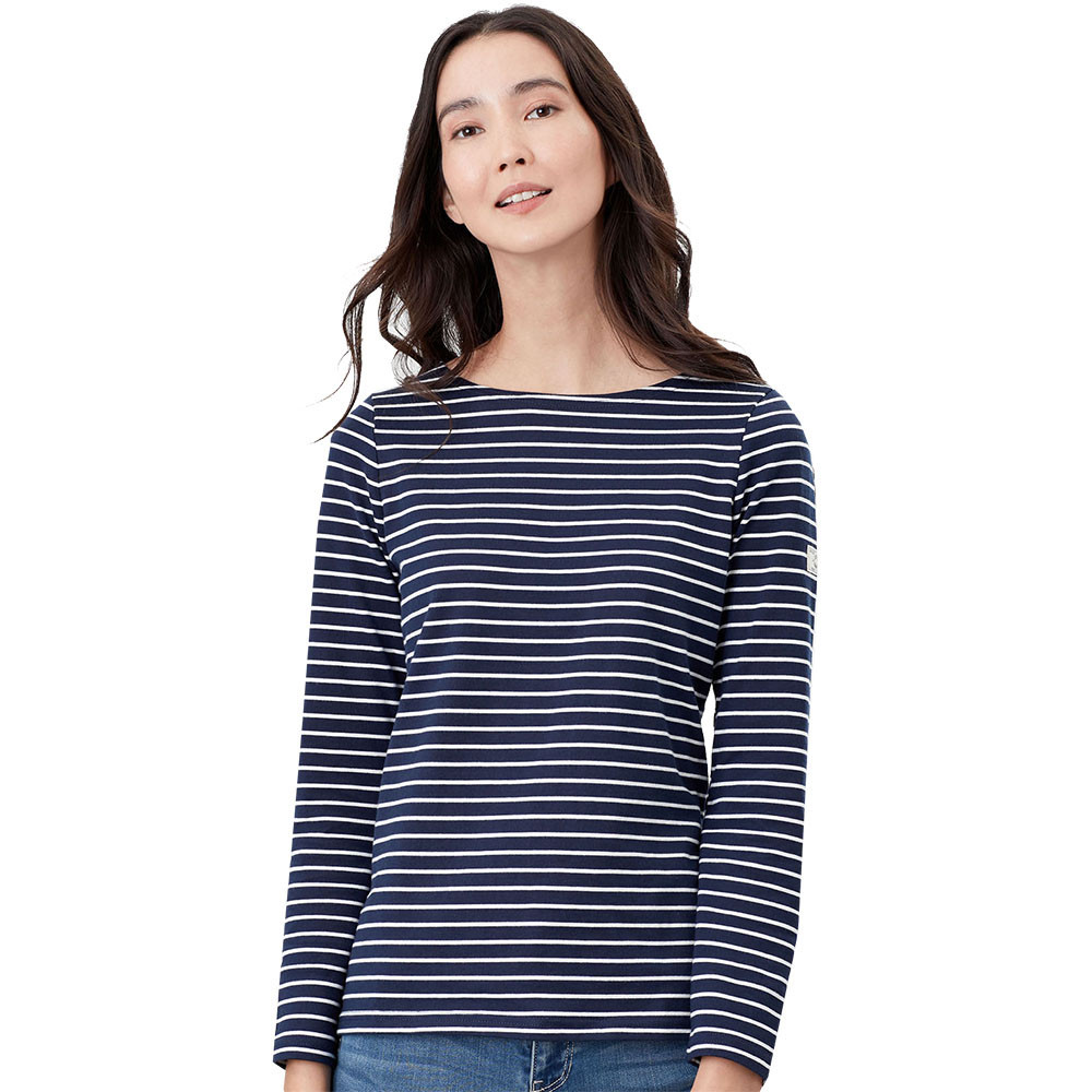 Joules Womens Harbour Classic Boat Neck Long Sleeve Top Uk 10- Bust 35 (89cm)