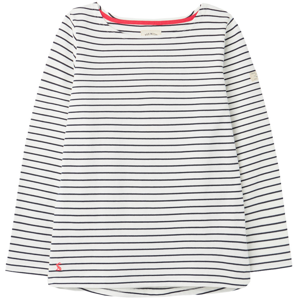 Joules Womens Harbour Relaxed Fit Cotton Long Sleeve Top Uk 10- Bust 35 (89cm)