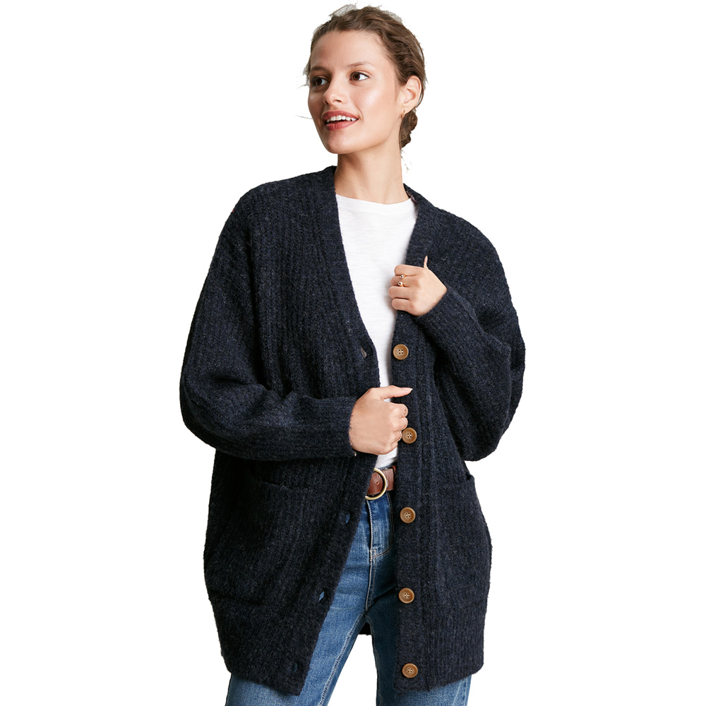 Joules Womens Immy Fluffly Relaxed Fit Cardigan Uk 12- Bust 37  (94cm)
