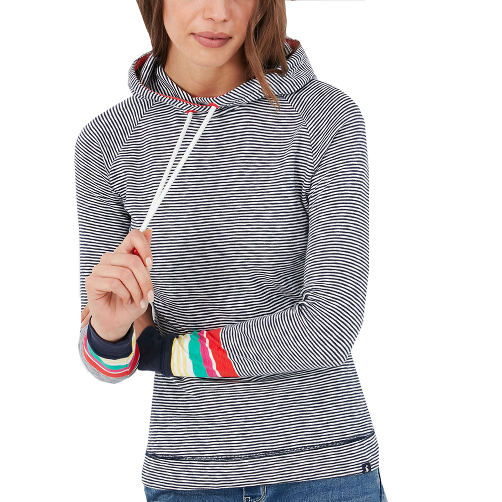 Joules Womens Marlston Stripe Lightweight Jersey Sweatshirt Uk 20- Chest 47  (119cm)