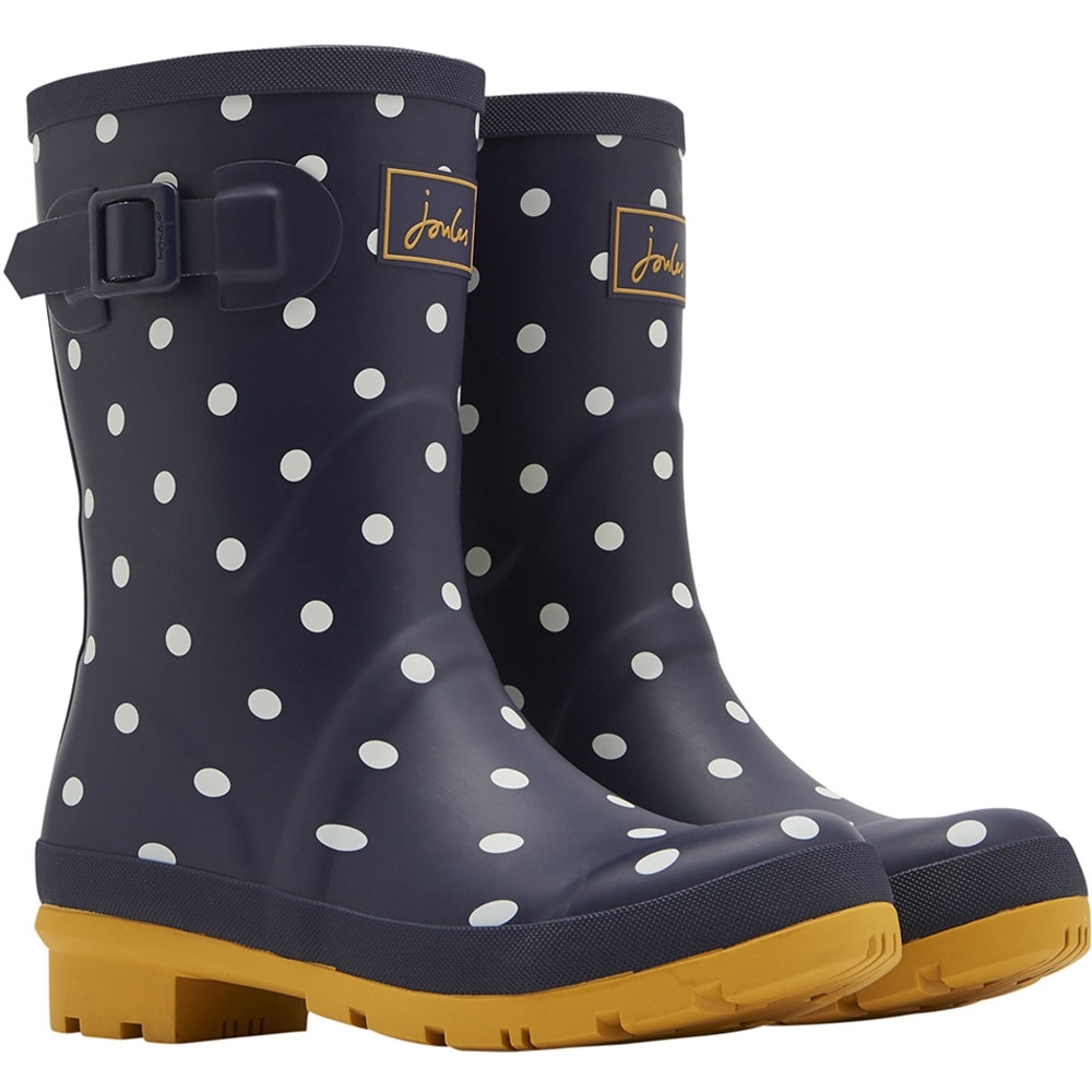 Joules Womens Mollywelly Mid Height Printed Wellington Boots Uk Size 4 (eu 37  Us 6)
