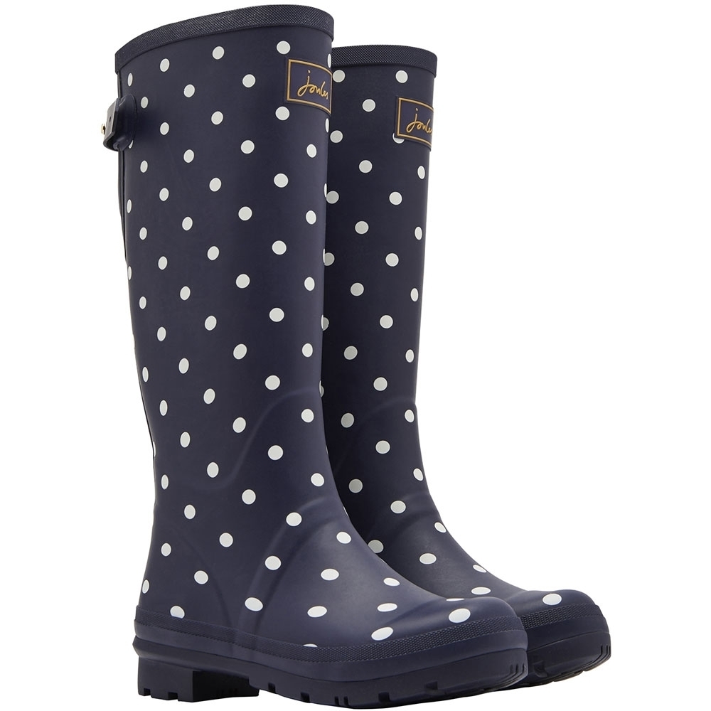 Joules Womens Welly Print Tall Length Wellington Boots Uk Size 4 (eu 37  Us 6)