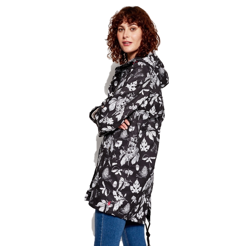 Joules Womens/ladies Z Raine Printed Mid Length Waterproof Rain Jacket 10 - Bust 34 (86cm)