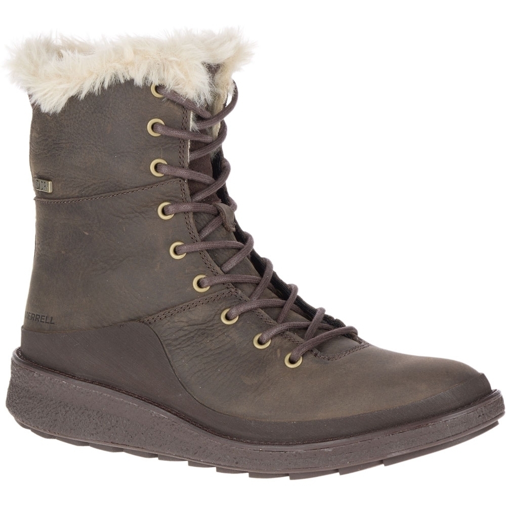 Merrell Womens/ladies Tremblant Ezra Lace Polar Leather Snow Boots Uk Size 4.5 (eu 37.5  Us 7)