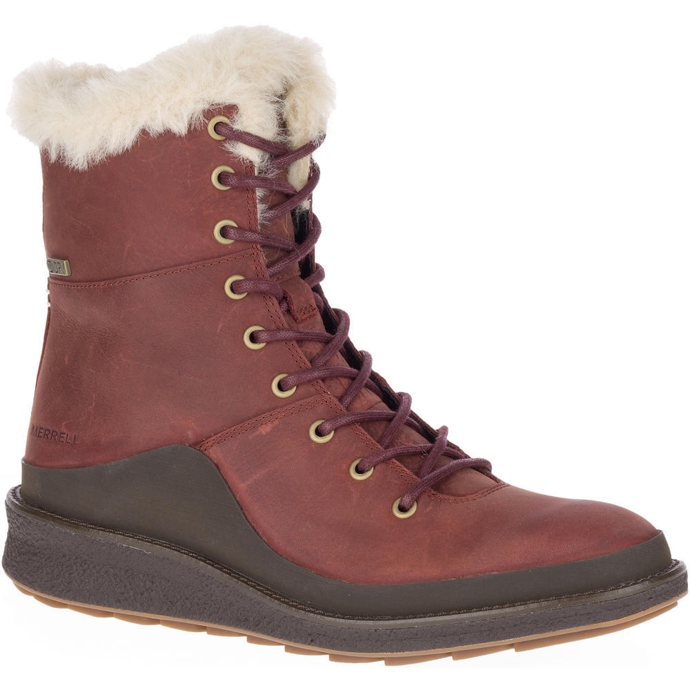 Merrell Womens/ladies Tremblant Ezra Lace Polar Leather Snow Boots Uk Size 7 (eu 40.5)
