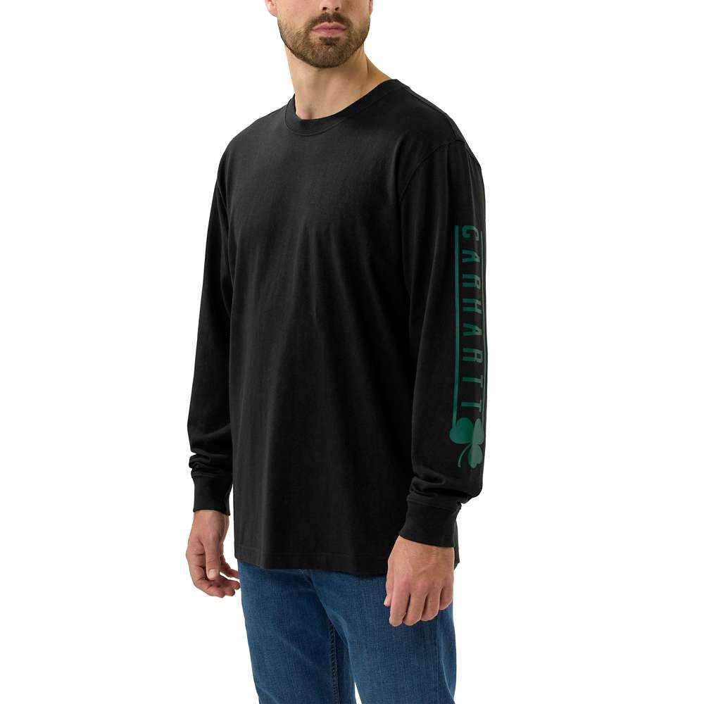 Carhartt Mens Shamrock Graphic Loose Fit Long Sleeve T Shirt L - Chest 42-44 (107-112cm)