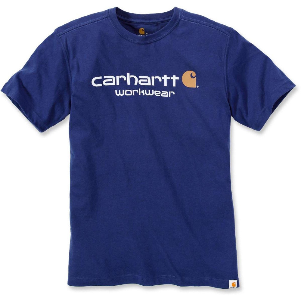 Carhartt Mens Short Sleeve Cotton Core Crew Neck Logo T-shirt S - Chest 34-36 (86-91cm)