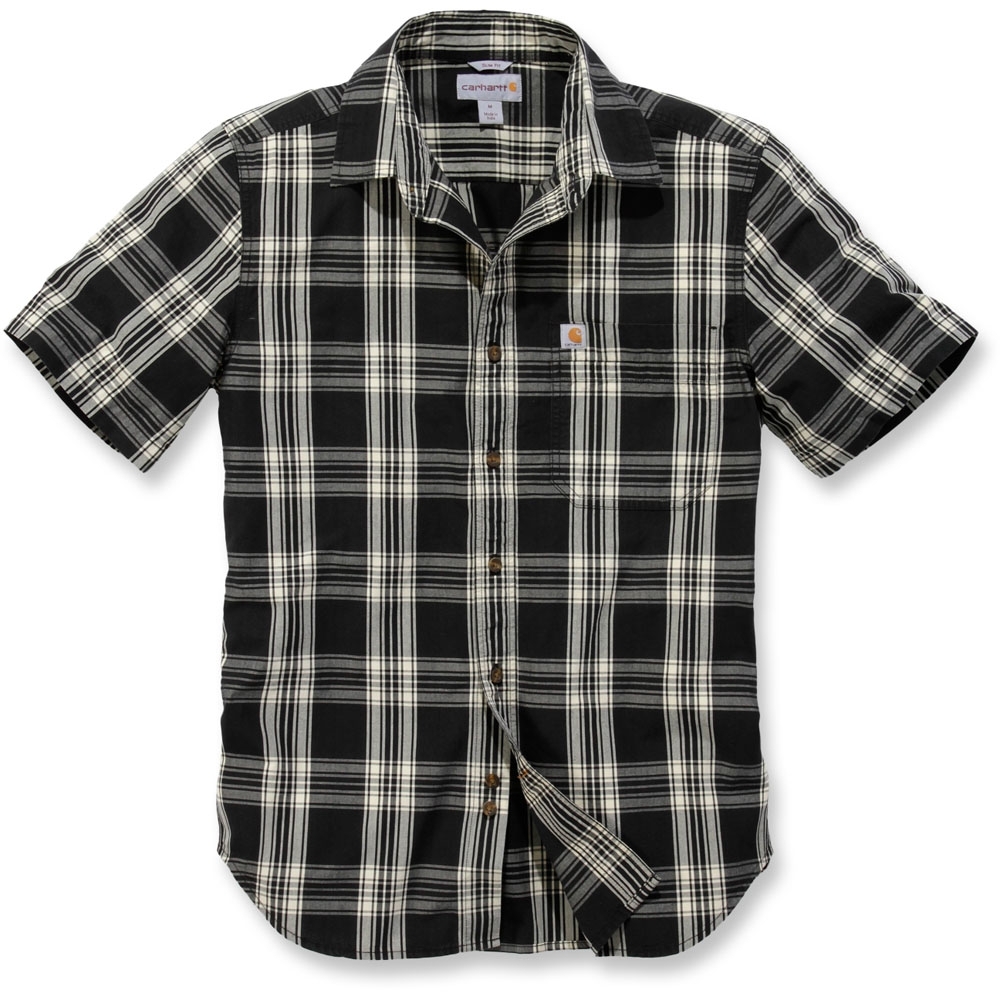 Carhartt Mens Short Sleeve Essential Open Collar Plaid Shirt M - Chest 38-40 (97-102cm)