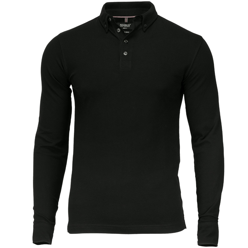 Nimbus Mens Carlington Cotton Lycra Deluxe Long Sleeve Polo Shirt L - Chest 53cm