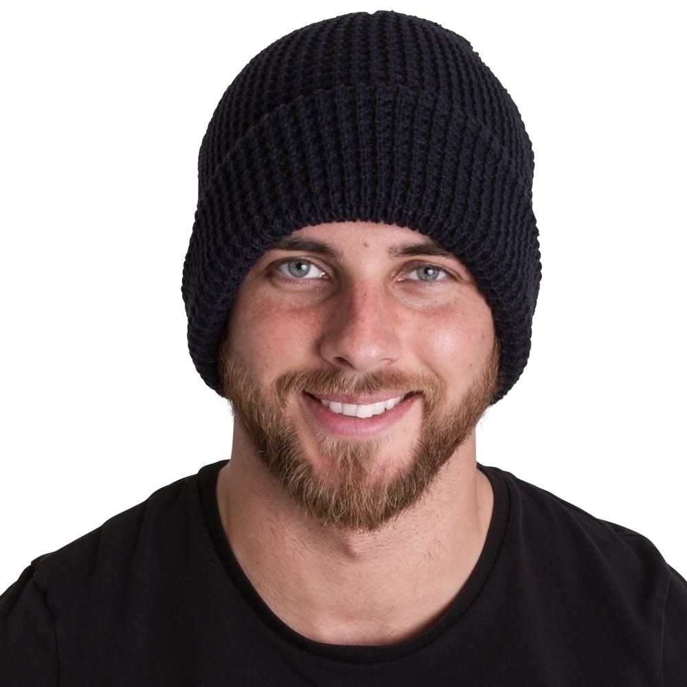 Outdoor Look Mens Avoch Stretchy Bob Hat Winter Military Cuffed Beanie One Size
