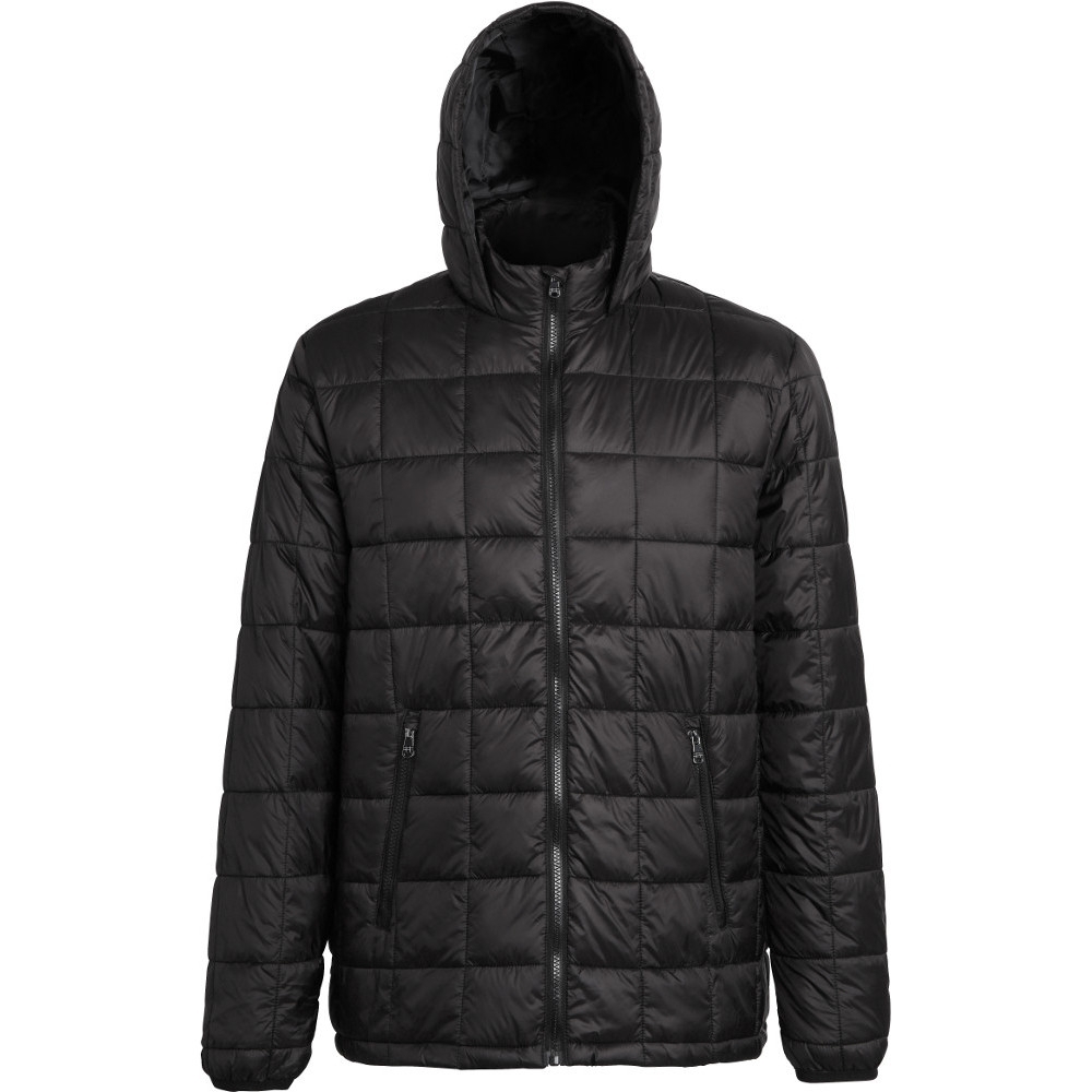 Outdoor Look Mens Box Quilt Lightweight Warm Hooded Jacket 2xl- Chest 48