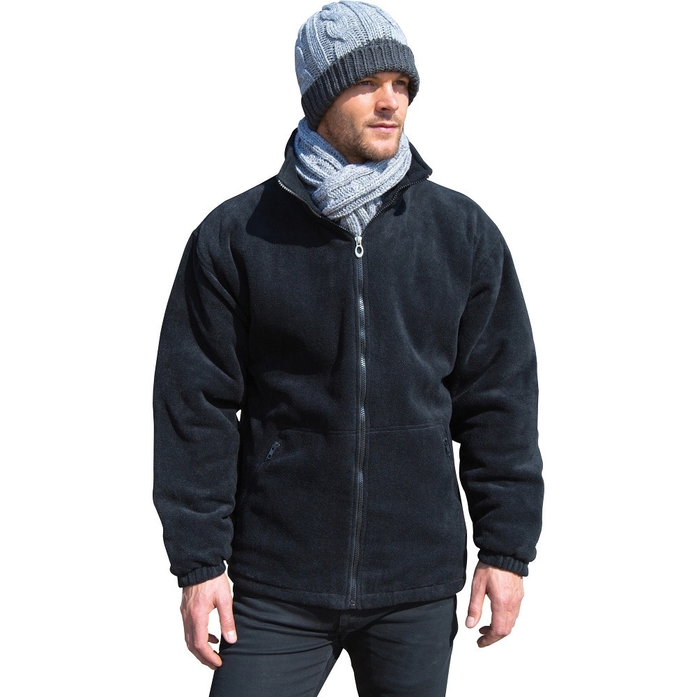 Outdoor Look Mens Core Padded Full Zip Fleece Top Jacket 4xl -chest Size 52
