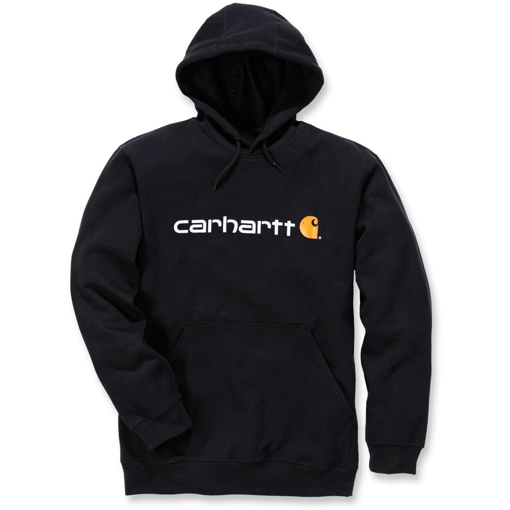 Carhartt Mens Stretchable Signature Logo Hooded Sweatshirt Top L - Chest 42-44 (107-112cm)