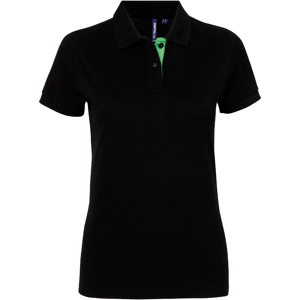 Outdoor Look Womens Fitted Contrast Polo Shirt Xs- Uk Size 8
