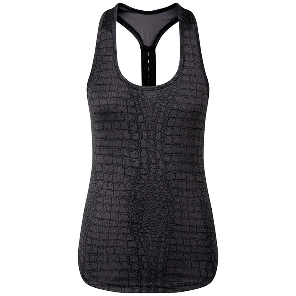 Outdoor Look Womens Performance Strap Back Animal Print Vest Xxs- Uk Size 6