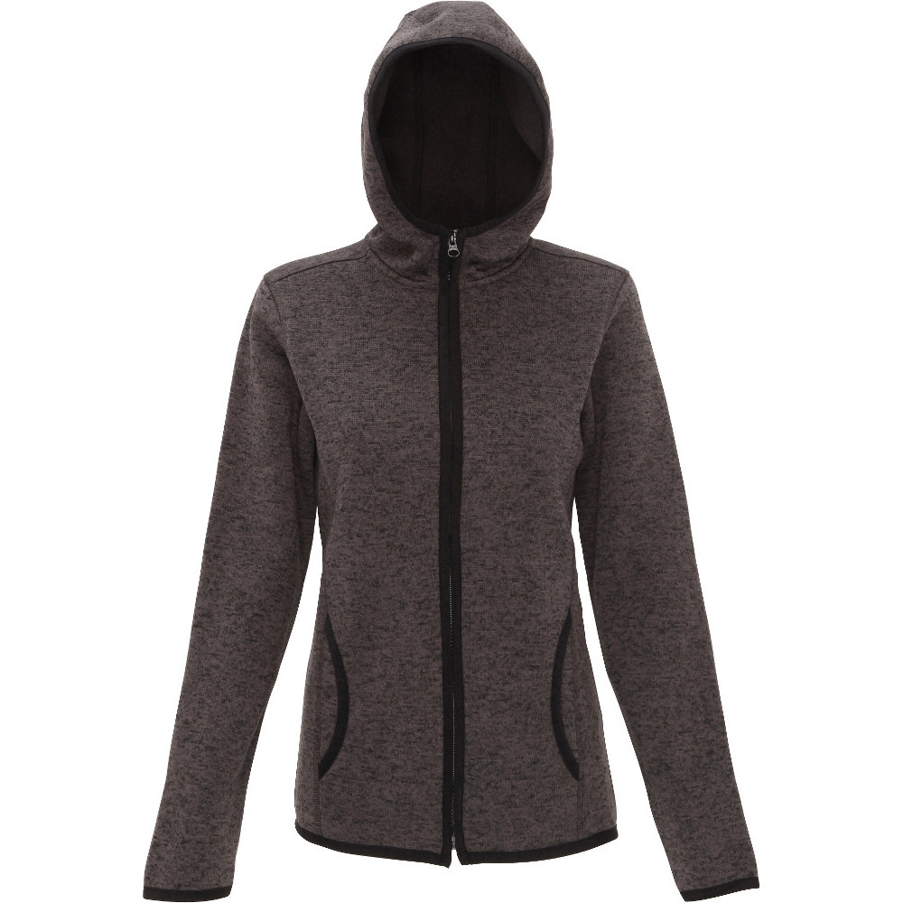 Outdoor Look Womens/ladies Melange Hooded Fleece Jacket  S - Uk Size 10
