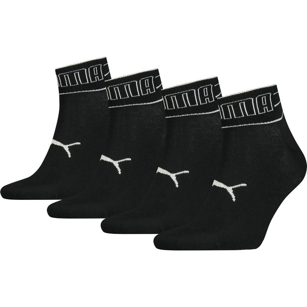 Puma MensandWomens Quarter Length 4 Pack Promo Sports Socks Uk Size 9-11