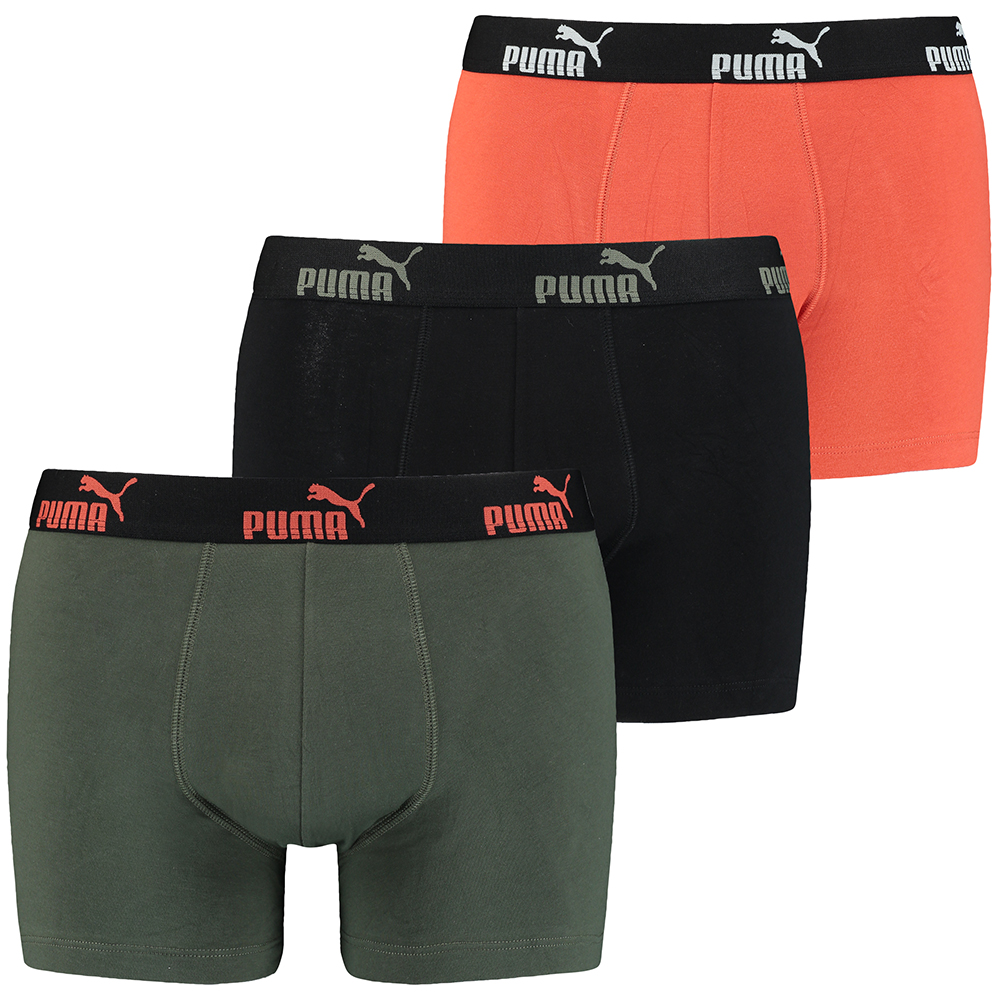 Puma Mens Promo Solid Breathable 3 Pack Boxer Shorts Xl- Waist 38-40 (97-102cm)