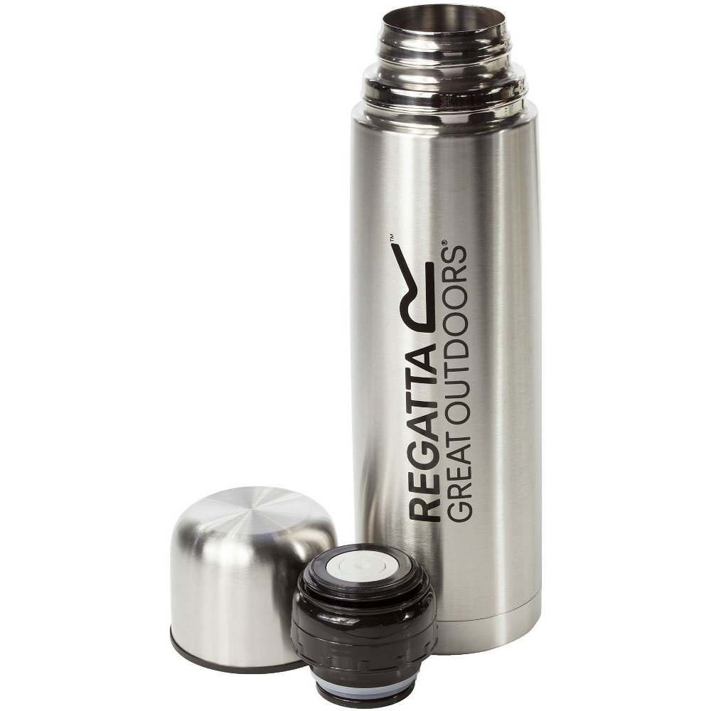 Regatta 1 Litre Stainless Steel Push Release Vacuum Flask One Size