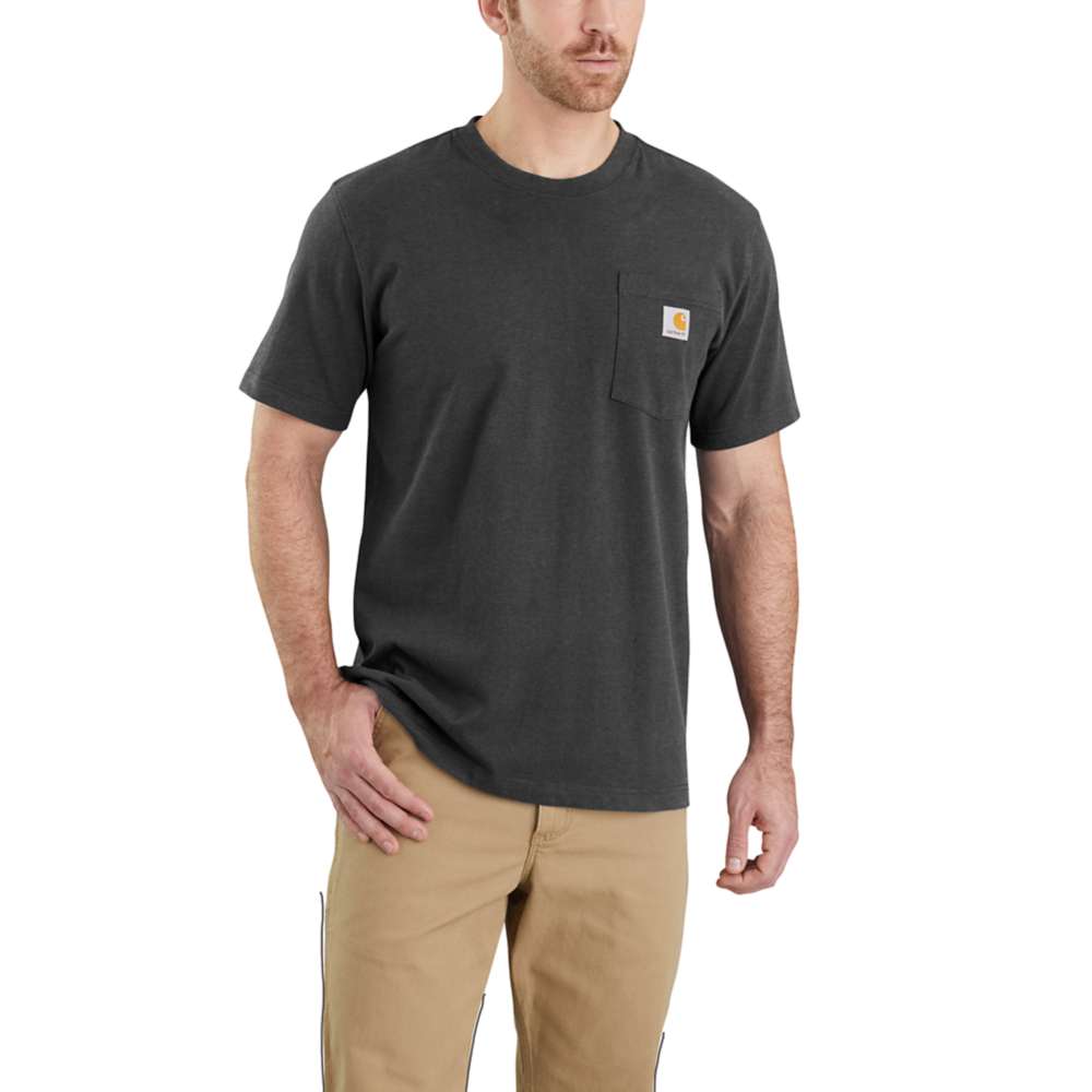 Carhartt Mens Work Pocket Short Sleeve Cotton T Shirt Tee L - Chest 42-44 (107-112cm)