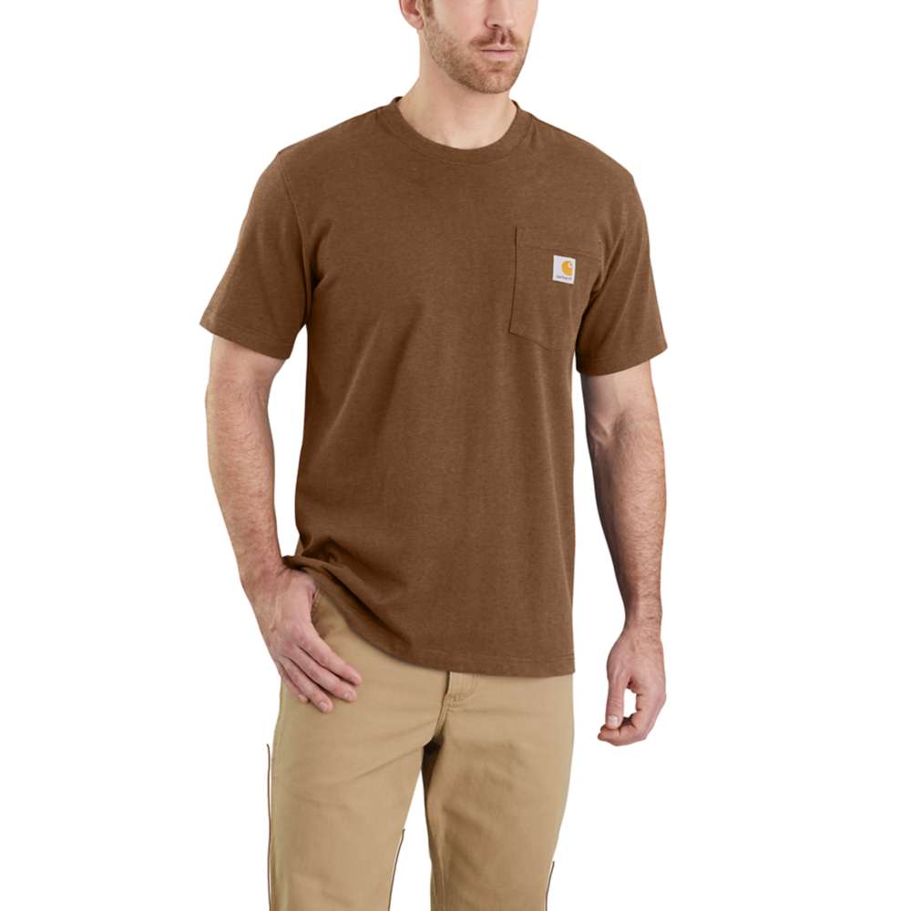 Carhartt Mens Work Pocket Short Sleeve Cotton T Shirt Tee S - Chest 34-36 (86-91cm)