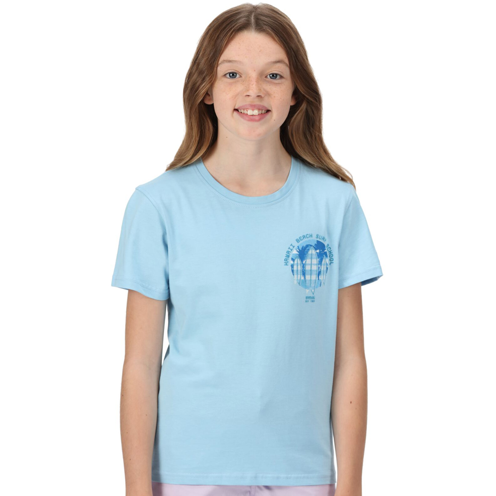 Regatta Boys Bosley V Coolweave Cotton Jersey T Shirt 7-8 Years - Chest 63-67cm (height 122-128cm)