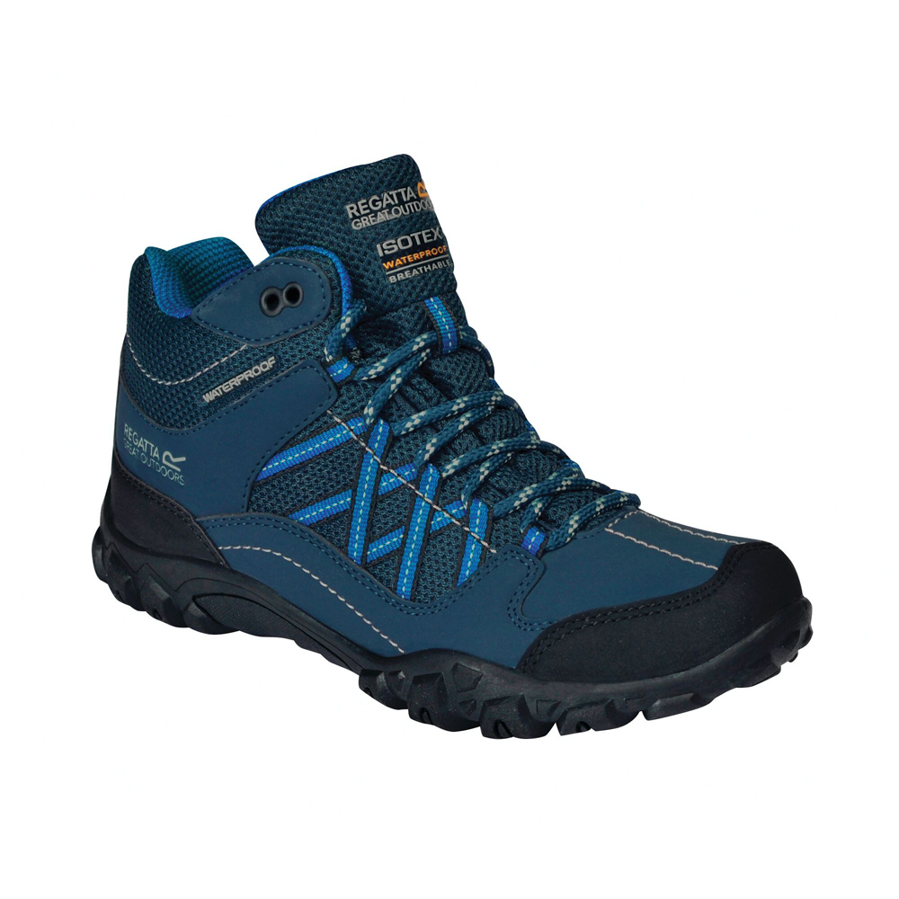 Regatta Boys Edgepoint Mid Polyester Walking Boots Uk Size 1 (eu 33)