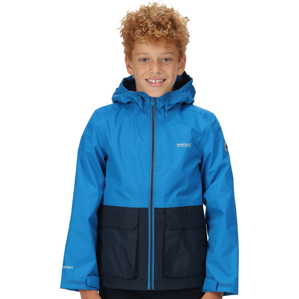 Regatta Boys Hywell Waterproof Durable Hooded Jacket 9-10 Years - Chest 69-73cm (height 135-140cm)