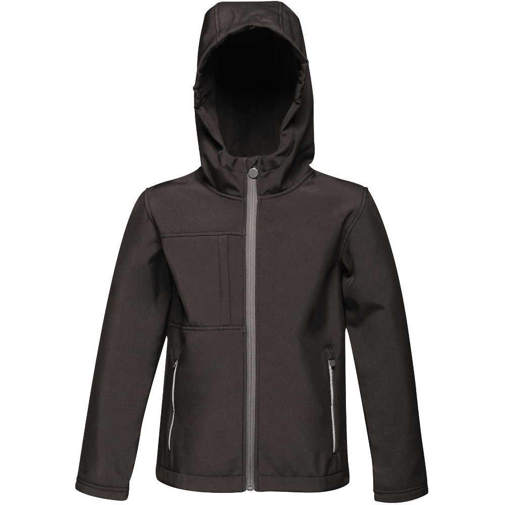 Regatta Boys Octagon Wind Resistant Hooded Softshell Jacket 3-4 Years - Chest 55-57cm